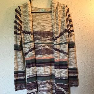 Long thigh length cardigan